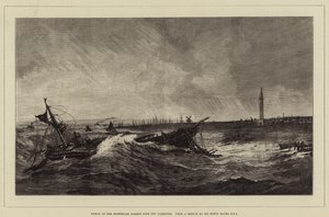 ヤーマス沖のノルウェーバルケスエズの難破船 作： Charles Auguste Loye